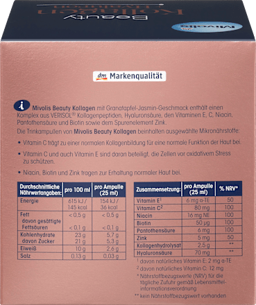 Étrend-kiegészítő ampullakúra Beauty Kollagen + Hyaluron Mivolis