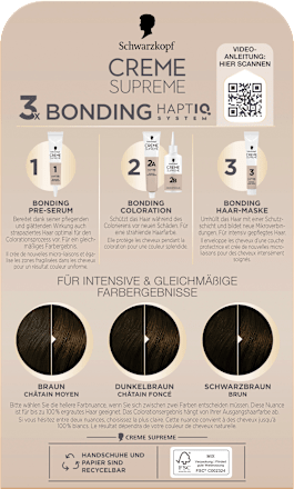 Dauerhafte Coloration Creme Supreme - Nr. 4-0 Natürliches Dunkelbraun Schwarzkopf CREME SUPREME
