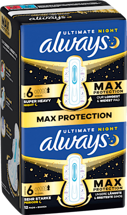 Ultimate-Binden Night Max Protection 6 mit Flügeln always