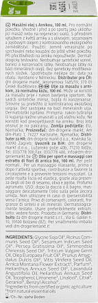 masážní olej s arnikou alverde NATURKOSMETIK