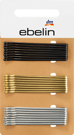 Haarschieber schwarz, silber- & goldfarben ebelin