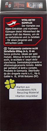 Augencreme 24H 3in1 Lift Effect Balea MEN