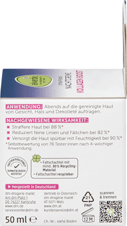 Noćna krema za zatezanje sa kolagenom alverde NATURKOSMETIK