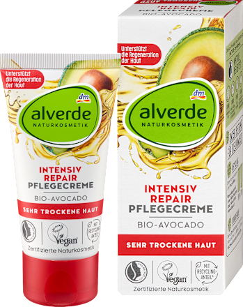 Intenzíven regeneráló arckrém bio avokádóval, nagyon száraz bőrre alverde NATURKOSMETIK
