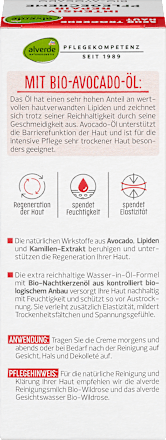 Intenzíven regeneráló arckrém bio avokádóval, nagyon száraz bőrre alverde NATURKOSMETIK