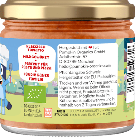 Tomatensauce Bluey ab 3 Jahren pumpkin organics