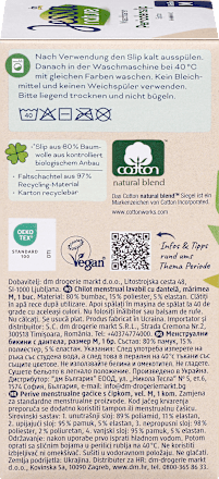 Mosható menstruációs fehérnemű nature, fekete, M méret Jessa