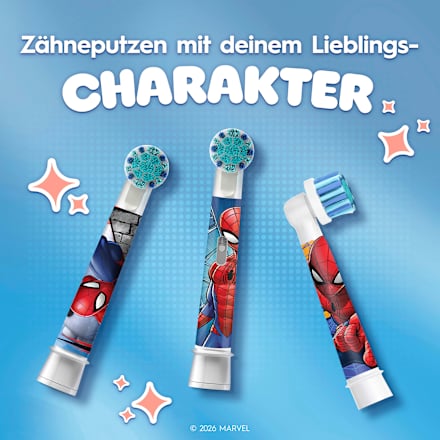 Aufsteckbürsten Kinder Spiderman, ab 3 Jahren, extra weich Oral-B