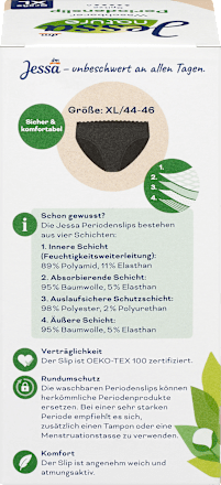 Periodenunterwäsche Slip Spitze schwarz Gr. XL Jessa