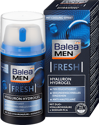 Vlažilni gel FRESH z dvojno hialuronsko kislino in natrijevim PCA Balea MEN