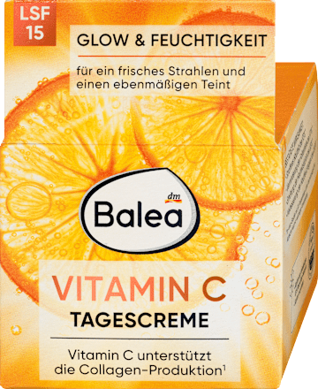 Dnevna krema za obraz z vitaminom C, ZF 15 Balea