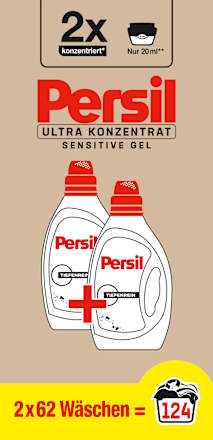 Vollwaschmittel Sensitive Gel Ultra Konzentrat (2x62WL)  Persil