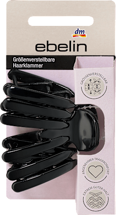 Haarklammer größenverstellbar schwarz ebelin