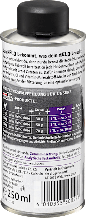 Heldenmahlzeit lososový olej pro psy Dein Bestes