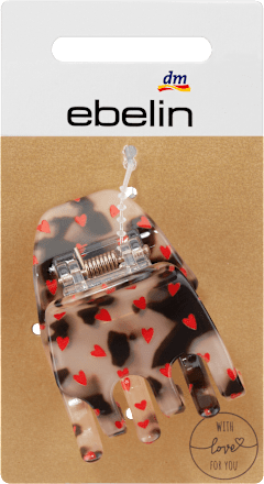 Haarklammer mit Herzchenprint ebelin
