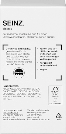 Pánska toaletná voda classic SEINZ.