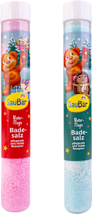 Geschenkset Badesalz im Röhrchen SauBär