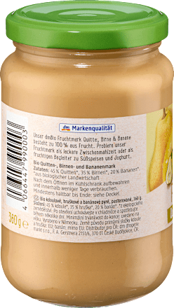 Fruchtmark Quitte, Birne & Banane dmBio