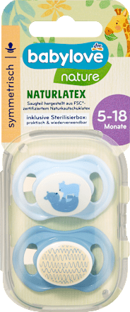 Smoczek lateksowy, symetryczny 5-18 m babylove