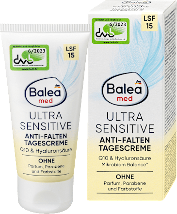 Dnevna krema za obraz proti gubam ULTRA SENSITIVE, ZF 15 Balea med