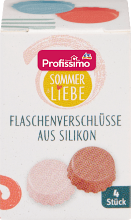 Flaschenverschlüsse aus Silikon bunt Sommerliebe  Profissimo
