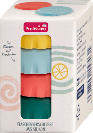 Flaschenverschlüsse aus Silikon bunt Sommerliebe  Profissimo