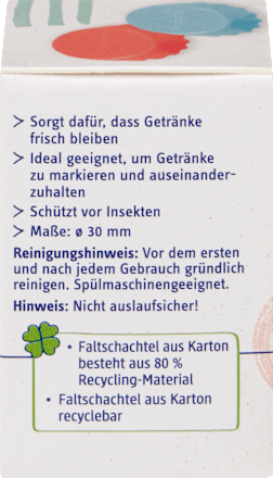 Flaschenverschlüsse aus Silikon bunt Sommerliebe  Profissimo