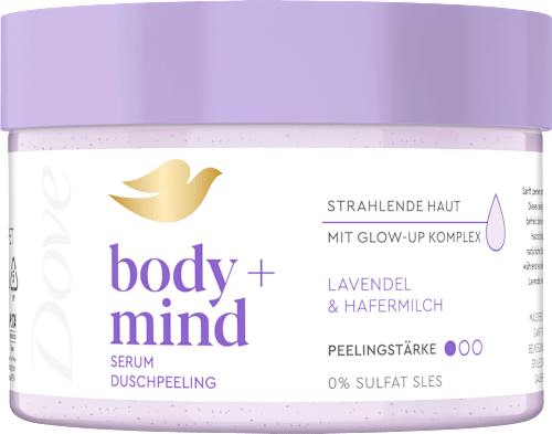 Körperpeeling body+mind Lavendel & Hafermilch Dove