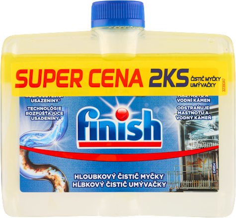 Čistič umývačky riadu Lemon Sparkle, 2 x 250 ml Finish