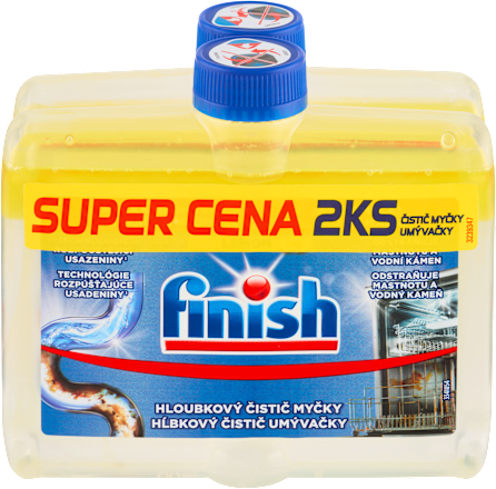 Čistič umývačky riadu Lemon Sparkle, 2 x 250 ml Finish