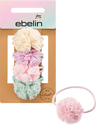 Haargummis Pompom ebelin