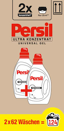 Vollwaschmittel Universal Gel Ultra Konzentrat (2x62WL) Persil