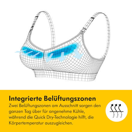 Schwangerschafts- und Still-BH GR. XL Keep Cool, weiß Medela