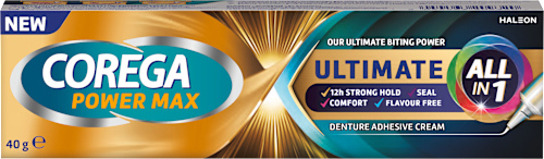 fixační krém na zubní náhrady Power Max Ultimate All in 1 COREGA