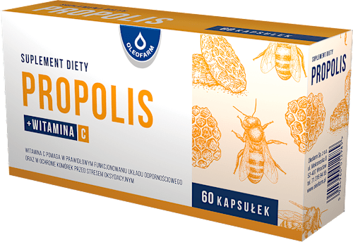 Suplement diety Propolis + witamina C, kapsułki OLEOFARM