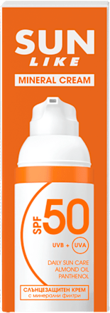 Слънцезащитен крем за лице Mineral SPF50 SUN LIKE