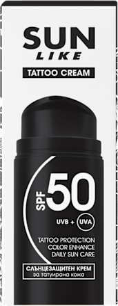 Слънцезащитен крем за татуировки SPF50 SUN LIKE