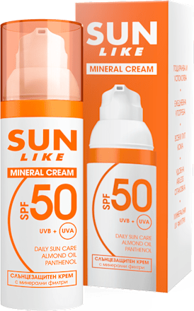 Слънцезащитен крем за лице Mineral SPF50 SUN LIKE