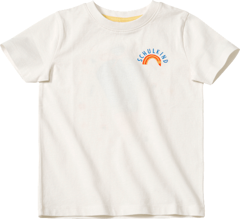 T-Shirt mit Schultüten-Rückenprint, weiß, Gr. 122 ALANA