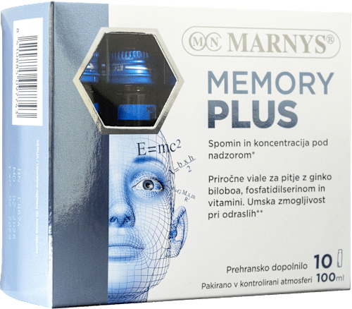 Prehransko dopolnilo za podporo spominu Memory Plus, 10 × 10 ml MARNYS