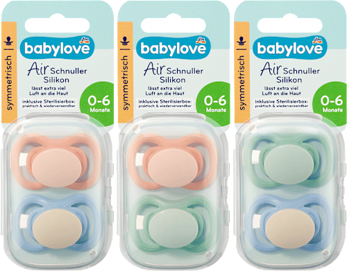 Suzetă din silicon Air, 0–6 luni, diverse variante babylove