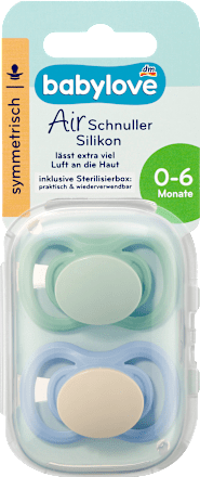 Suzetă din silicon Air, 0–6 luni, diverse variante babylove
