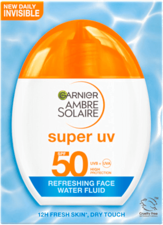Слънцезащитен флуид за лице Super Uv SPF 50 GARNIER AMBRE SOLAIRE