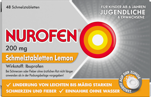 Nurofen, Ibuprofen 200 mg, Schmelztabletten Lemon NUROFEN