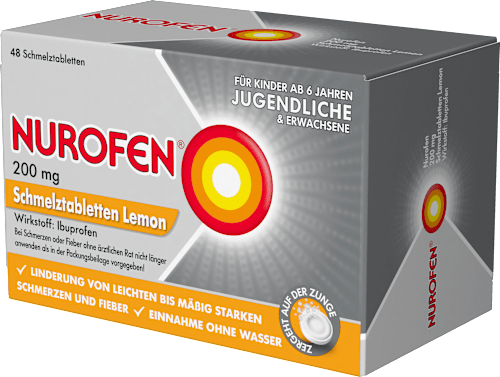 Nurofen, Ibuprofen 200 mg, Schmelztabletten Lemon NUROFEN