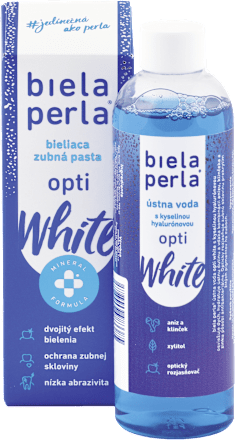 Súprava Opti White - bieliaca zubná pasta + ústna voda Biela perla