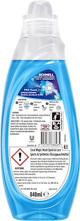 Waschmittel Flüssig Magic Wash Quick & Care Coral