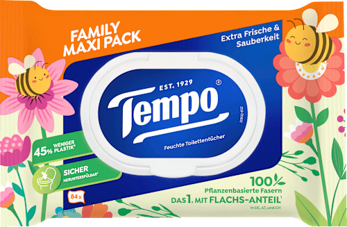 Feuchtes Toilettenpapier Family Maxi Pack Tempo