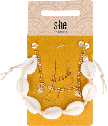 Fußkette Muscheln gold s-he stylecollection