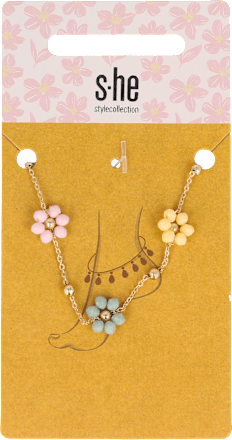Fußkette vergoldet mit Blumen s-he stylecollection